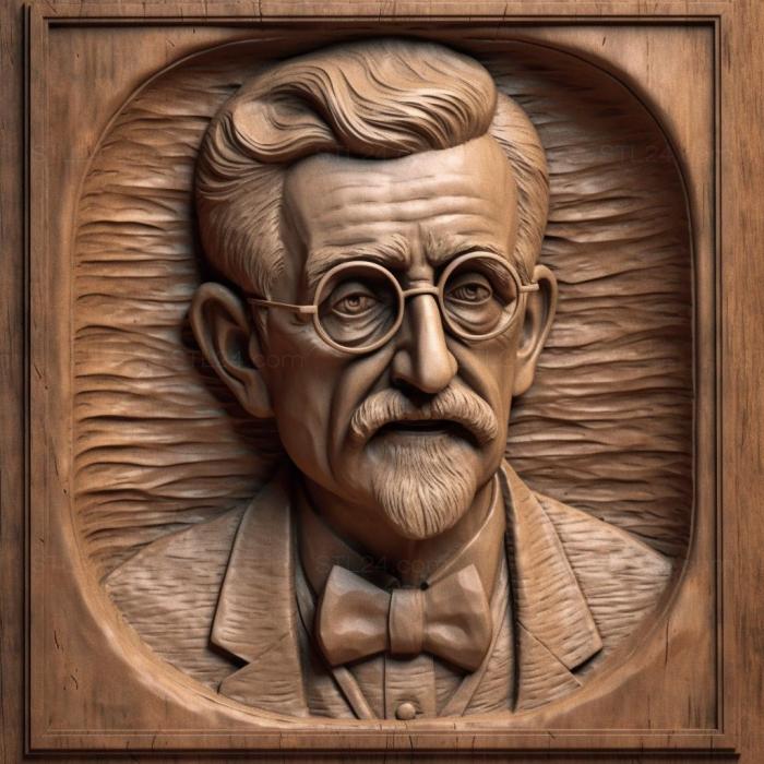 Famous (James Joyce 3, 3DFMS_7666) 3D models for cnc